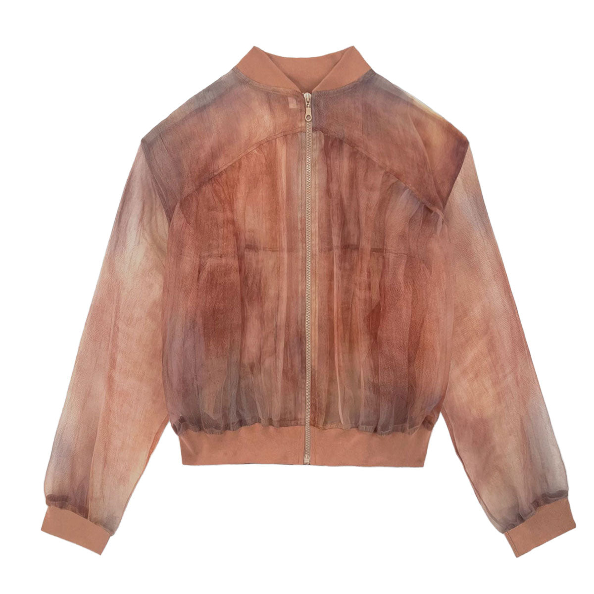 ESTHÉ（エステ）| Printed Organza Bomber Jacke プリント オーガンザ 
