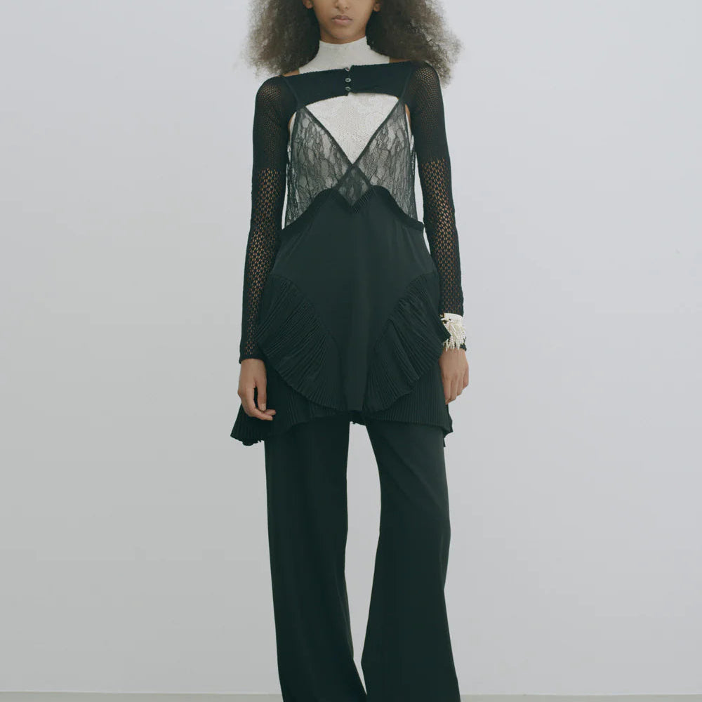 FETICO（フェティコ）| DAMASK LACE KNIT TURTLENECK BODYSUIT レース
