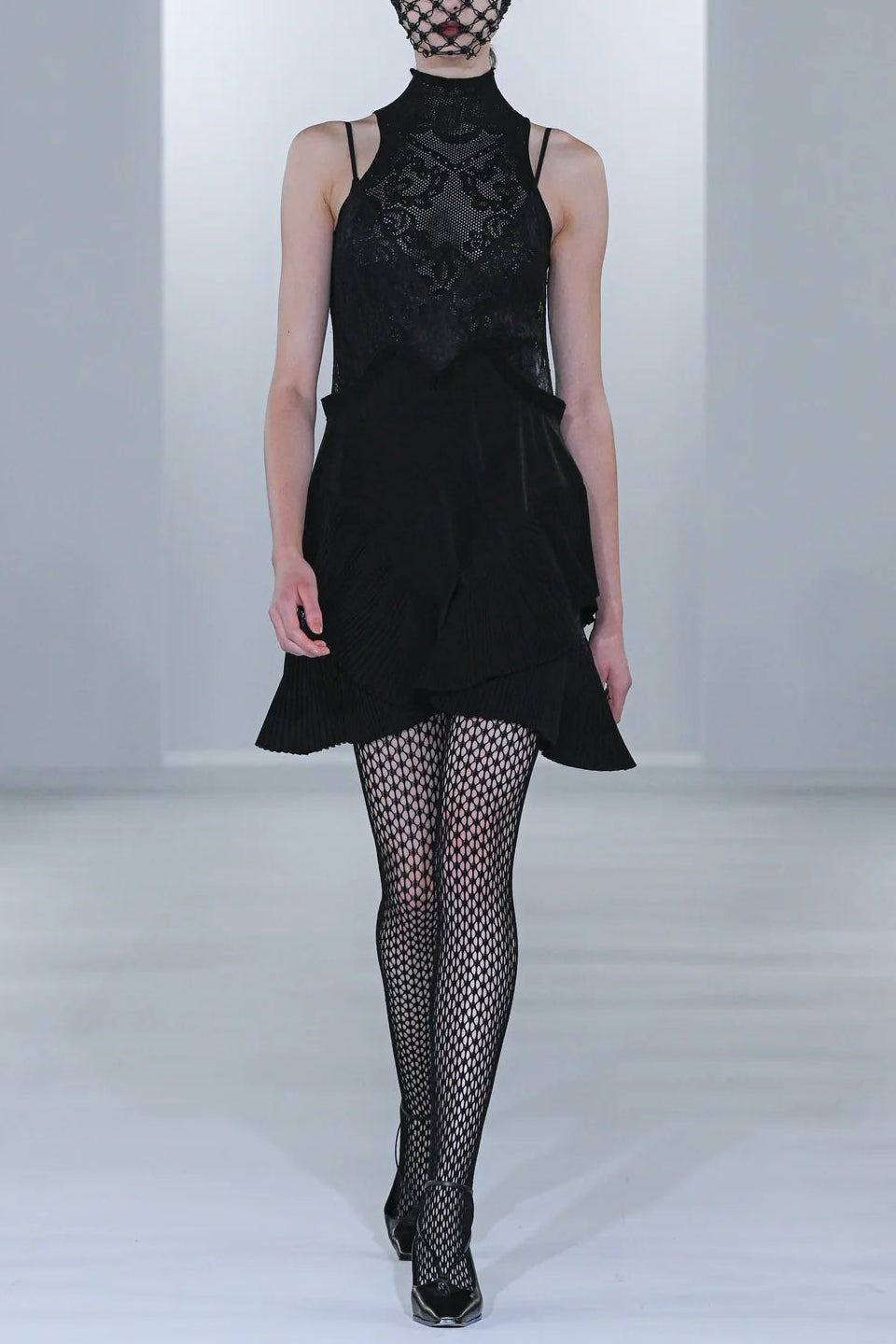 FETICO（フェティコ）| DAMASK LACE KNIT TURTLENECK BODYSUIT レース