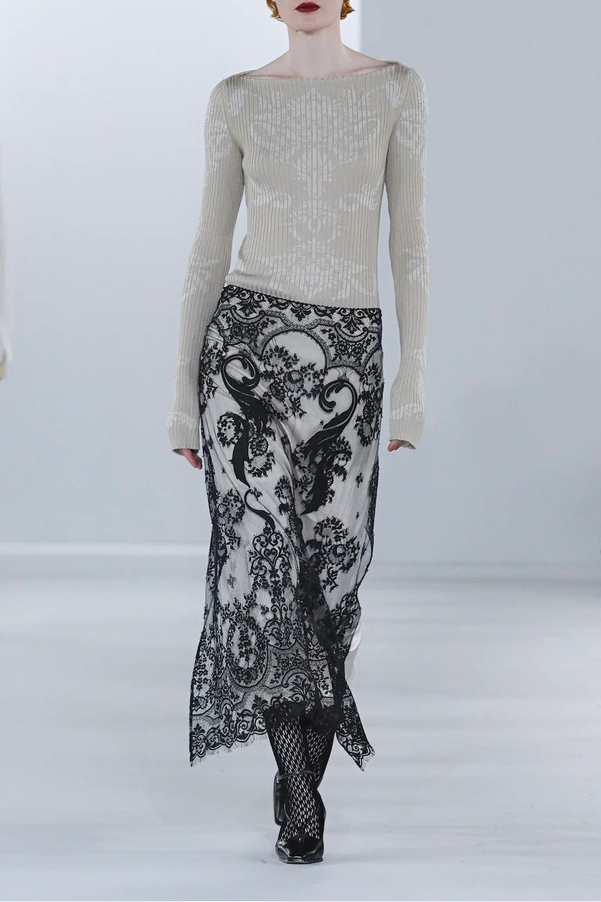 fetico EMBROIDERED LACE SKIRT レーススカート FETICO（フェティコ）| EMBROIDERED LACE SKIRT 刺繍レーススカート