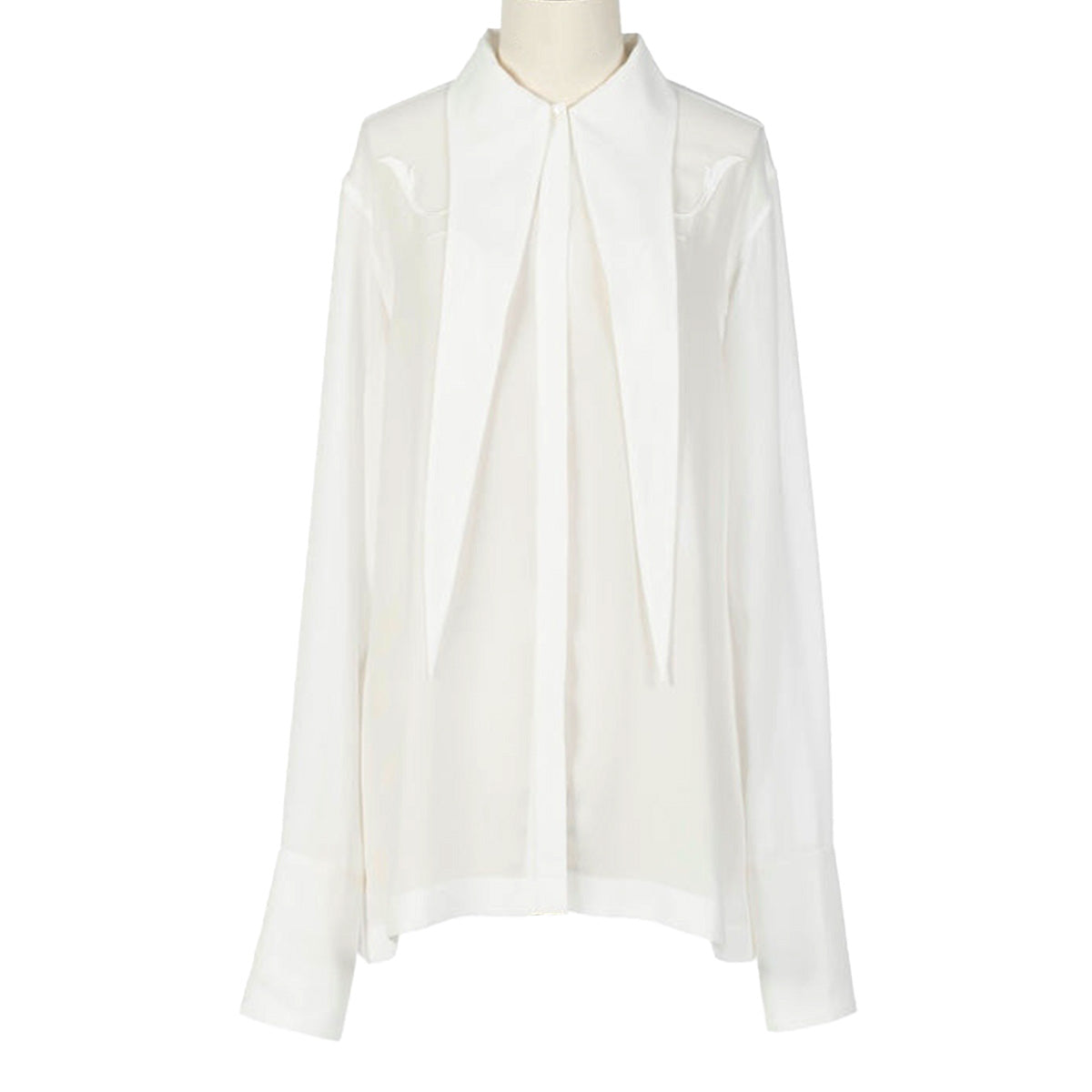 【FETICO】EMBROIDERED SHEER SHIRT FETICO（フェティコ）| EMBROIDERED SHEER SHIRT 刺繍シアーシャツ