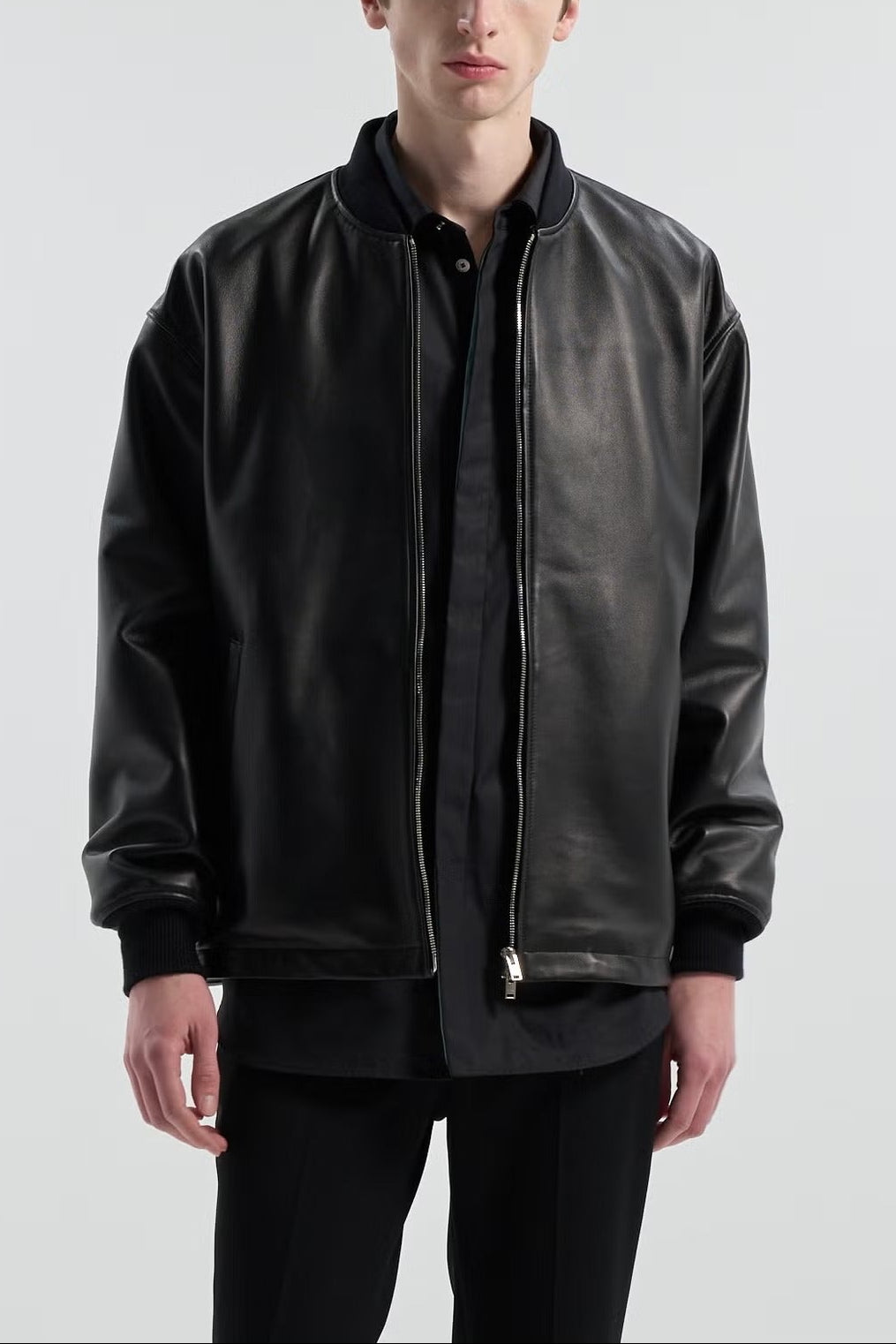 LEATHER BLOUSON