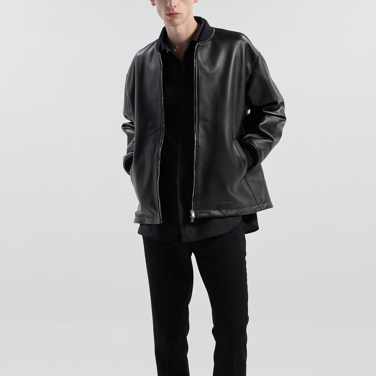 LEATHER BLOUSON