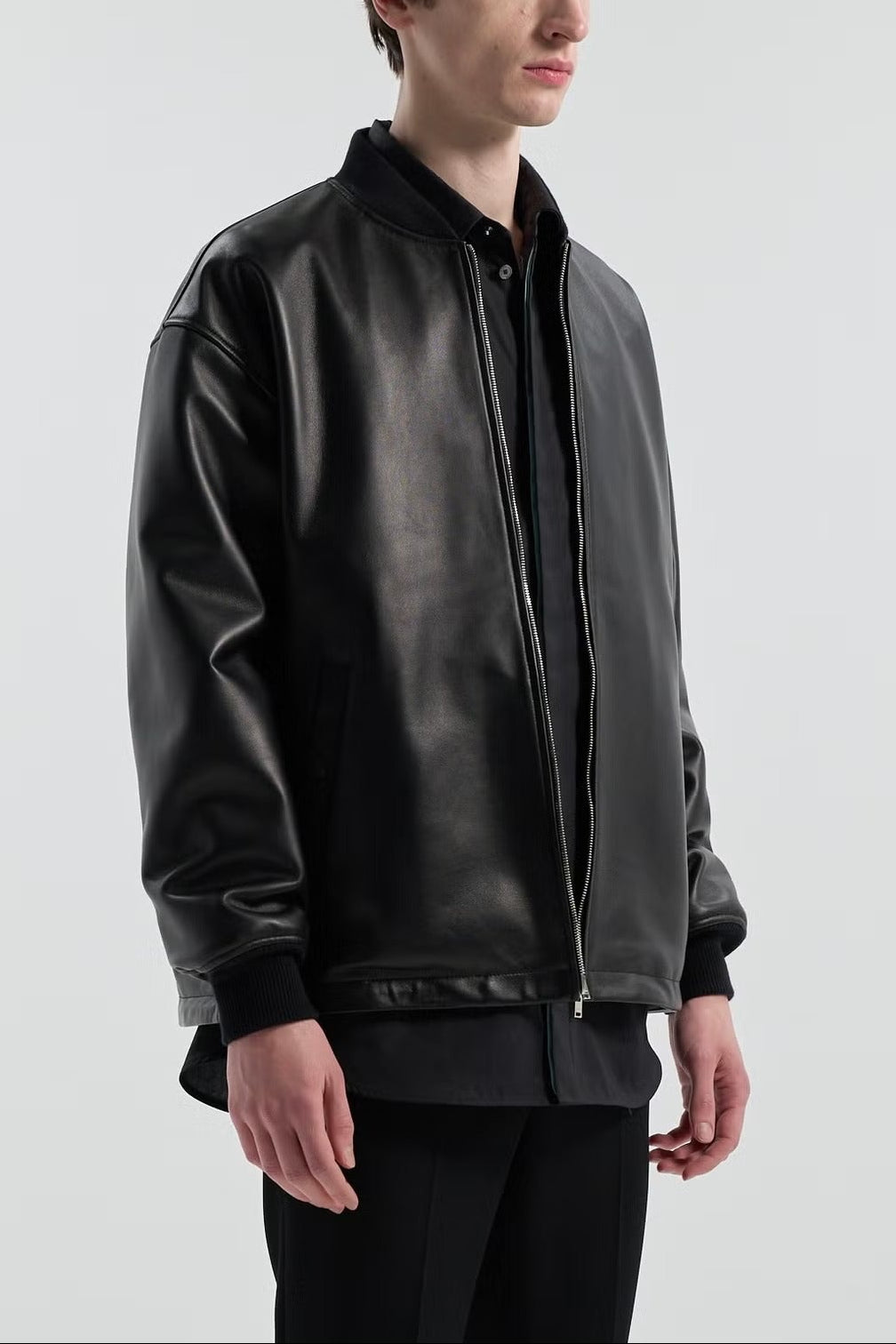LEATHER BLOUSON