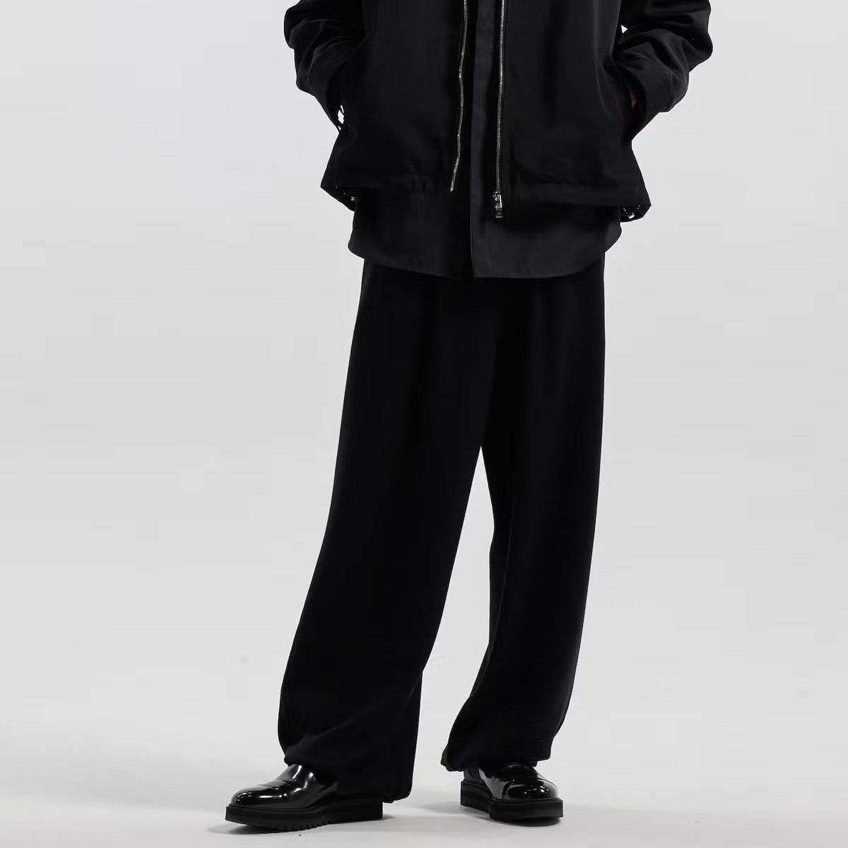 WOOL TERRY DRAWSTRING LOUNGE PANTS