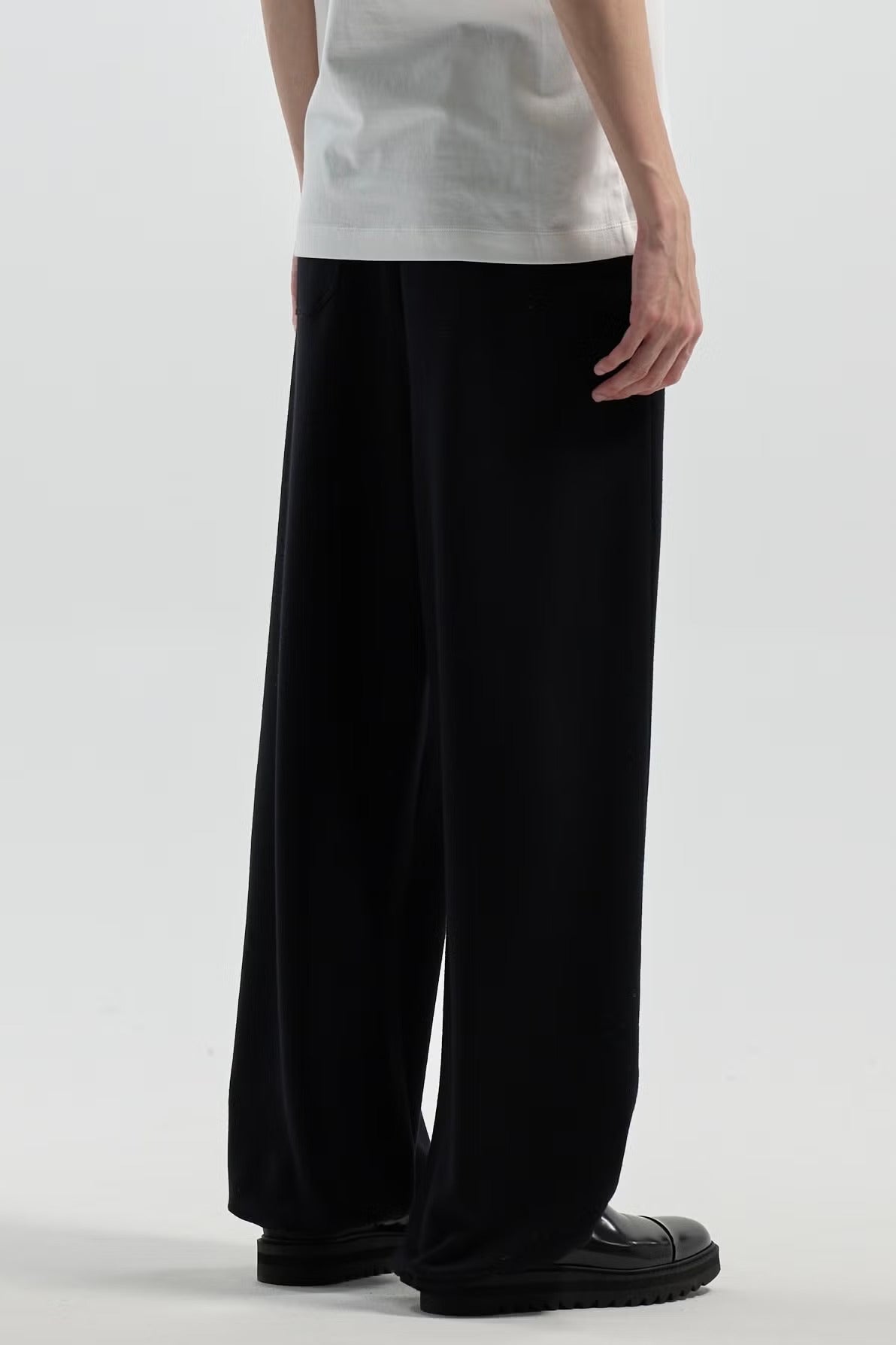 WOOL TERRY DRAWSTRING LOUNGE PANTS