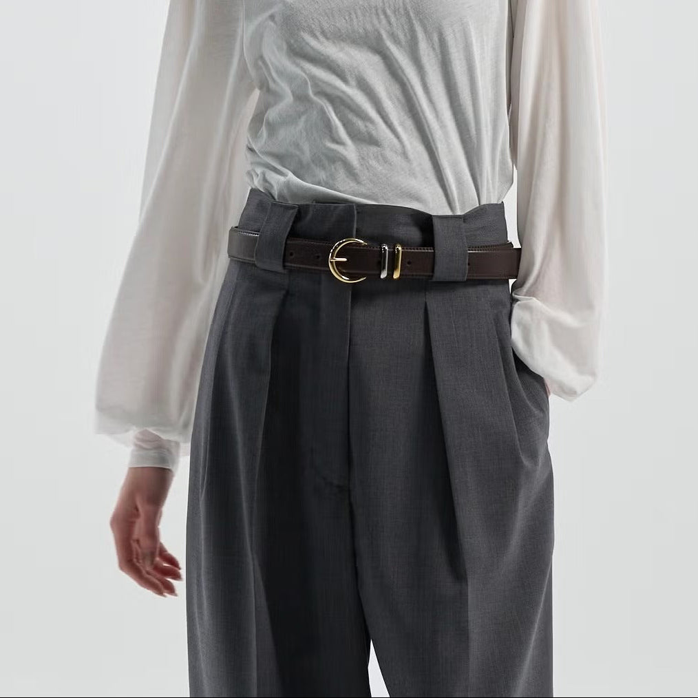 LEATHER BELT [BROWN]