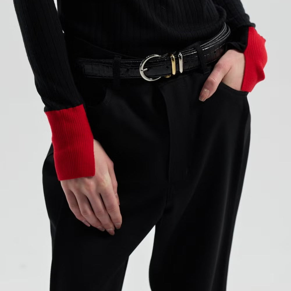 EMBOSSED LEATHER BELT