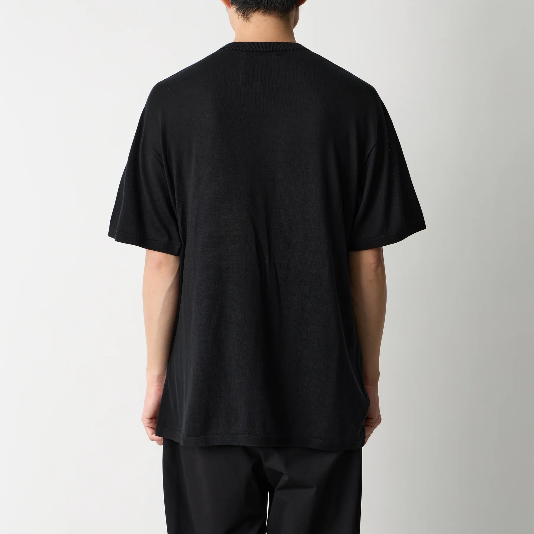 WASHABLE SILK S/S KNIT PULLOVER
