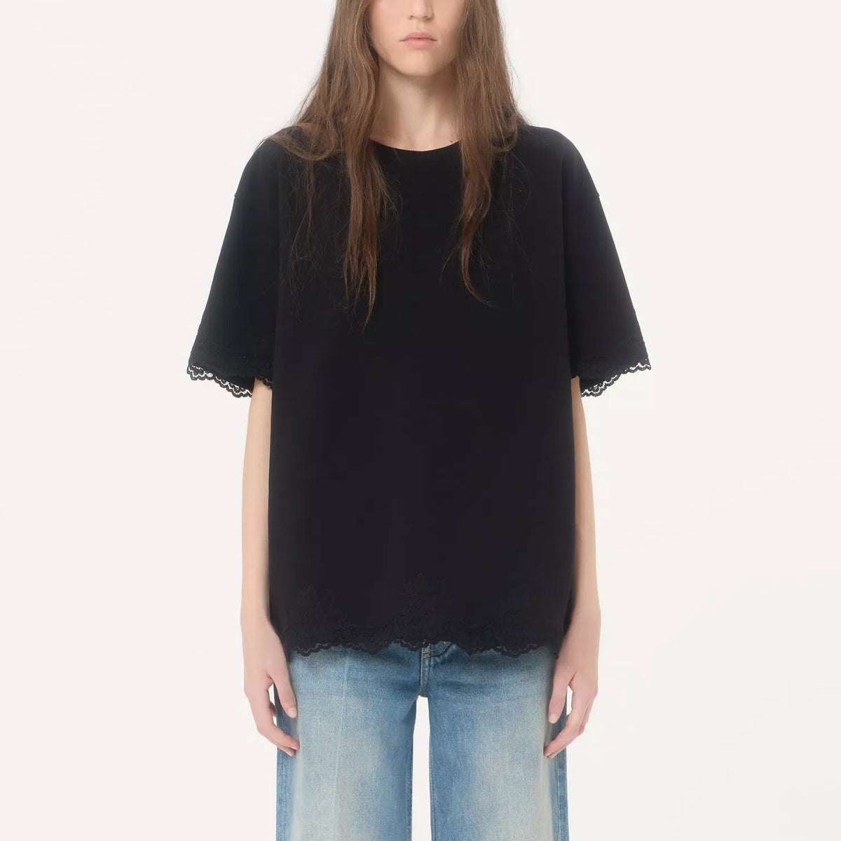 レース コットン Tシャツ