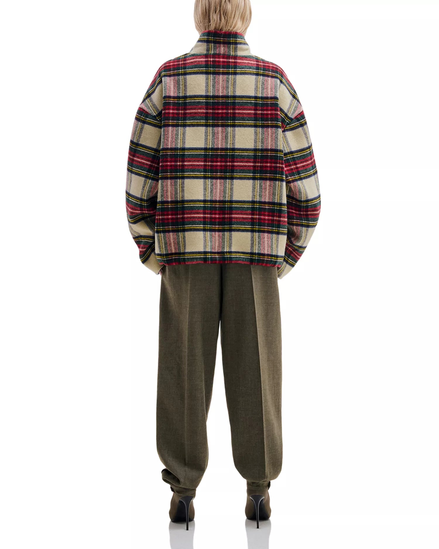 AJ-WOOL TARTAN CHECK JACKET