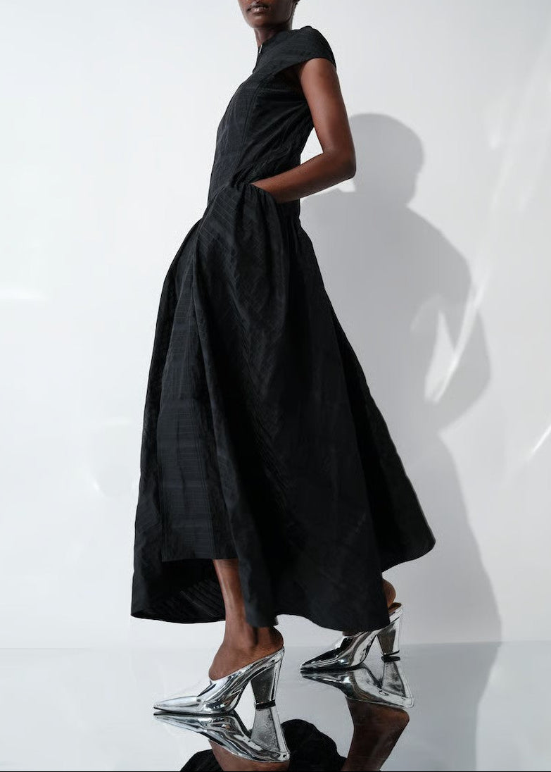 Ny Shadow Border Gathered Dress