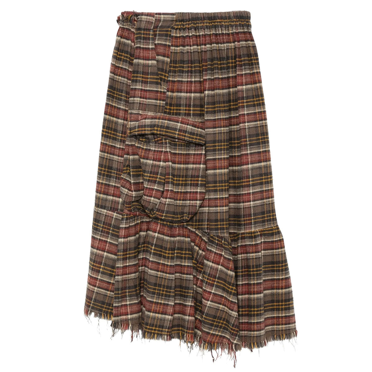 Raw Hem Gatheredcargo Skirt