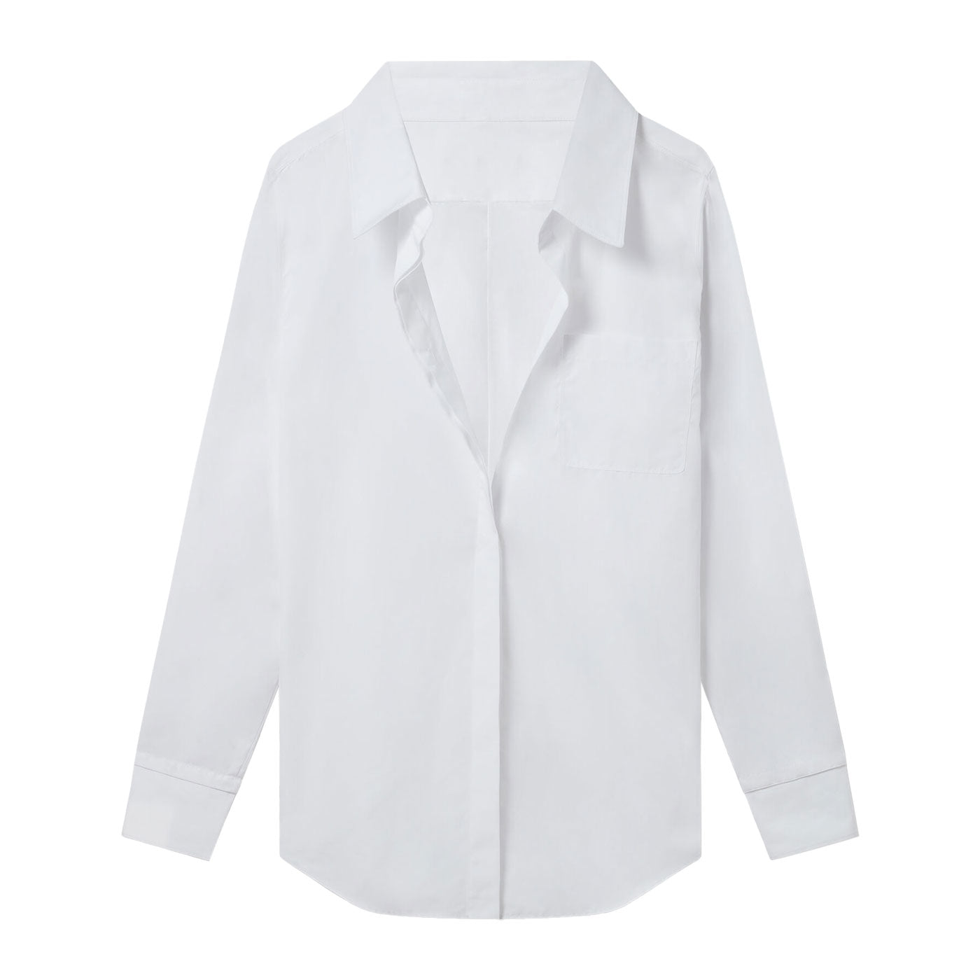 オープン Vネックカラー シャツ