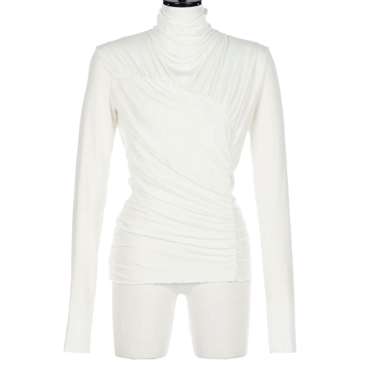 JERSEY ASYMMETRIC DRAPED TOP