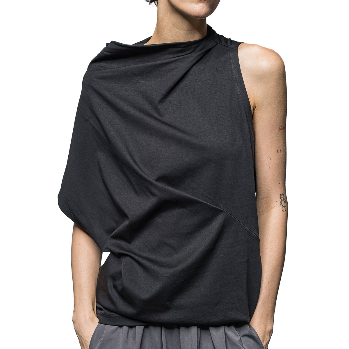 Twisted jersey top