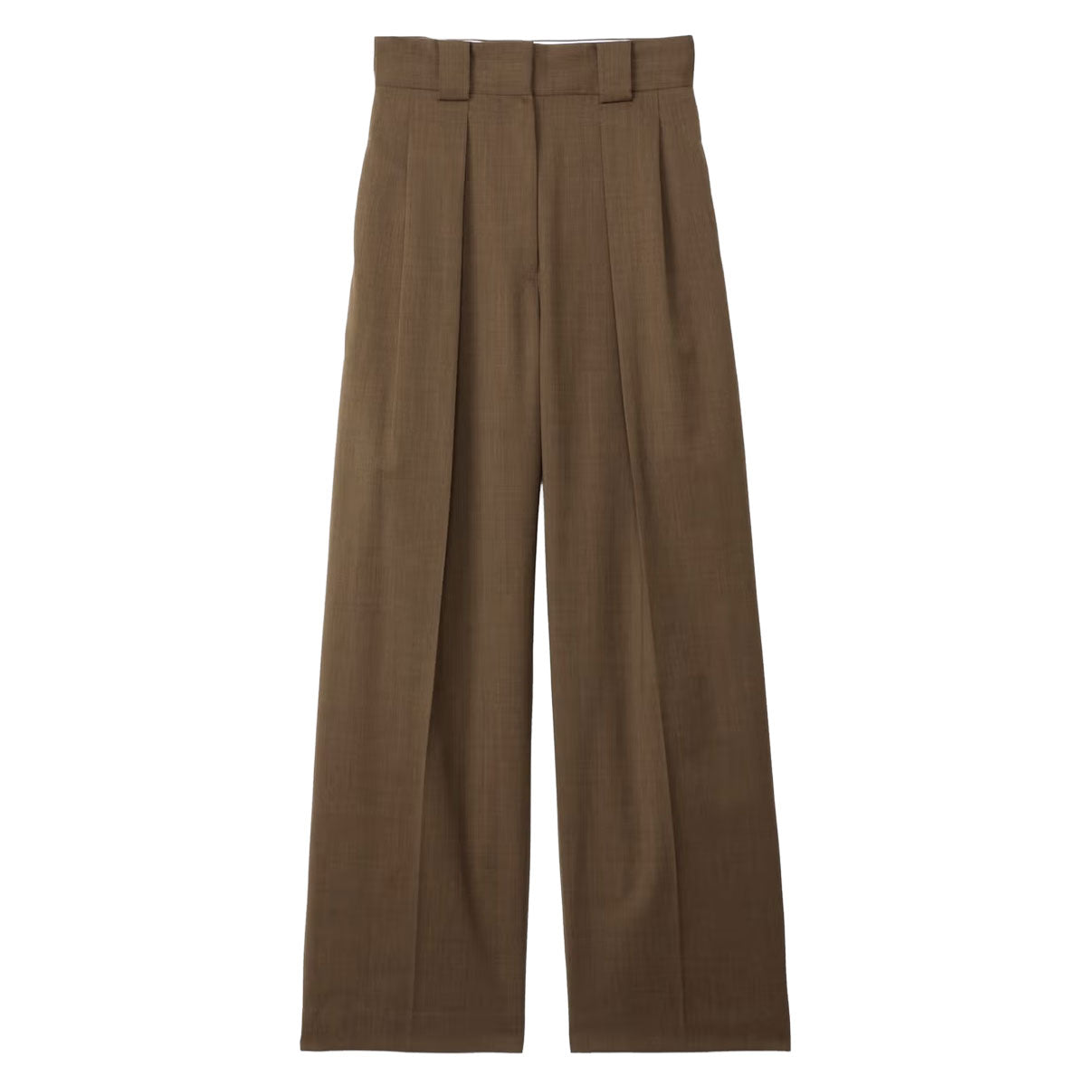 TWILL / 2-TUCK HIGH-WAIST PANTS
