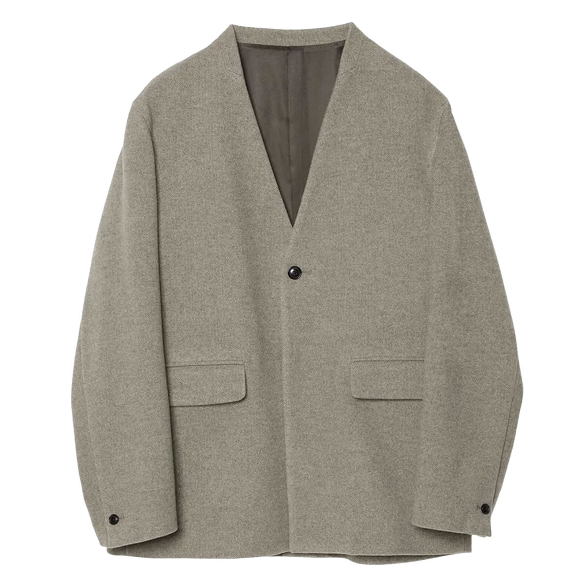 NO-COLLAR JACKET