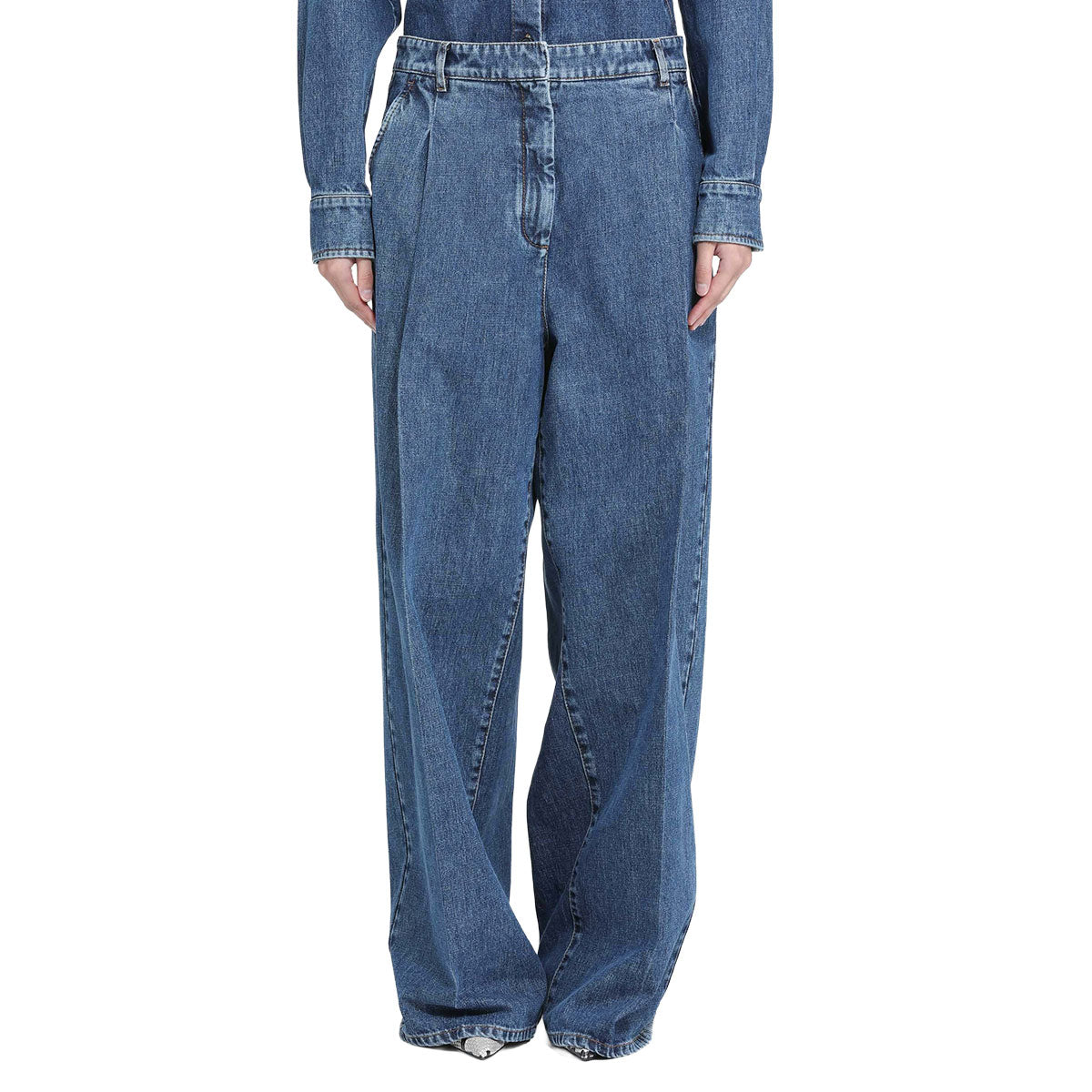 Palazzo denim trousers