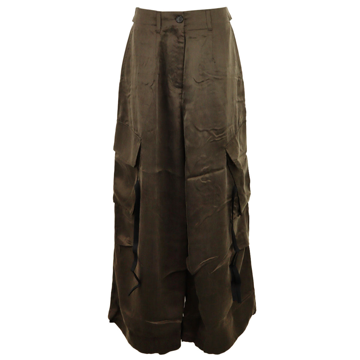 Satin Cargo Trousers