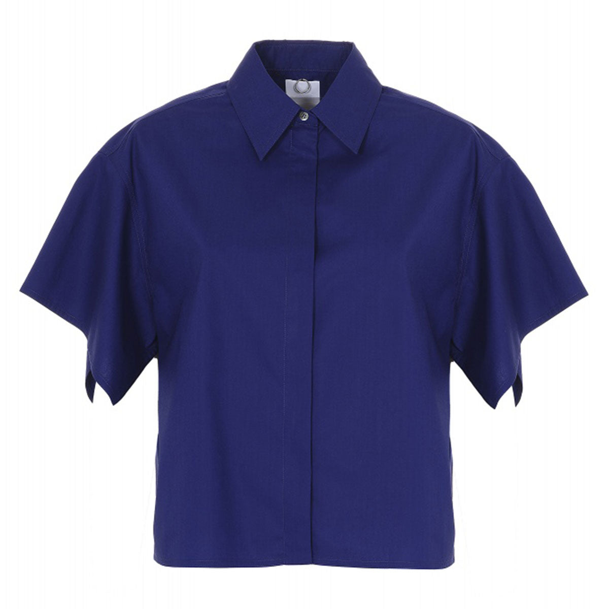 Cropped flared sleeve shirt