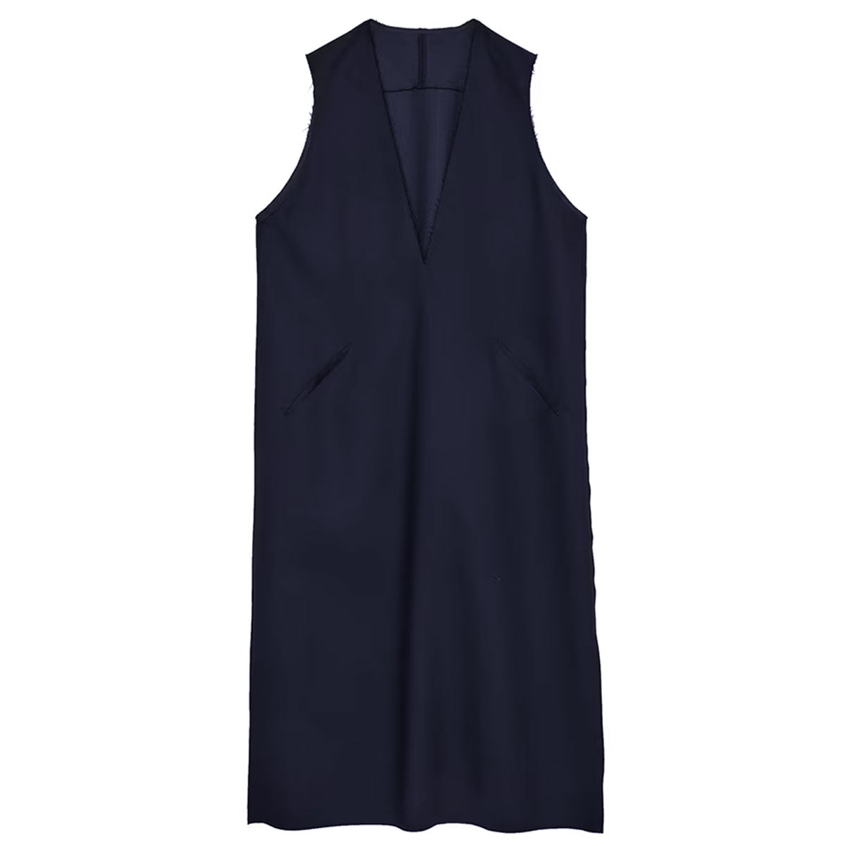 SLIT NECK SLEEVELESS DRESS
