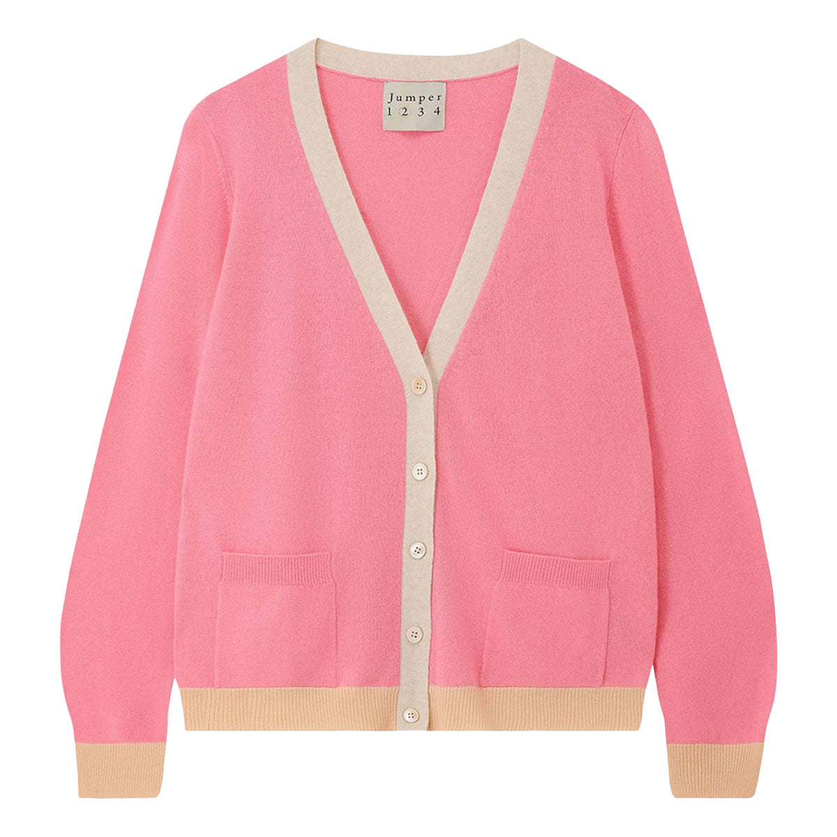 Cashmere Many Contrast Cardigan