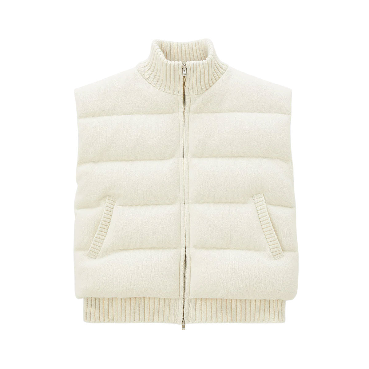Knitted Down パファー ジレ