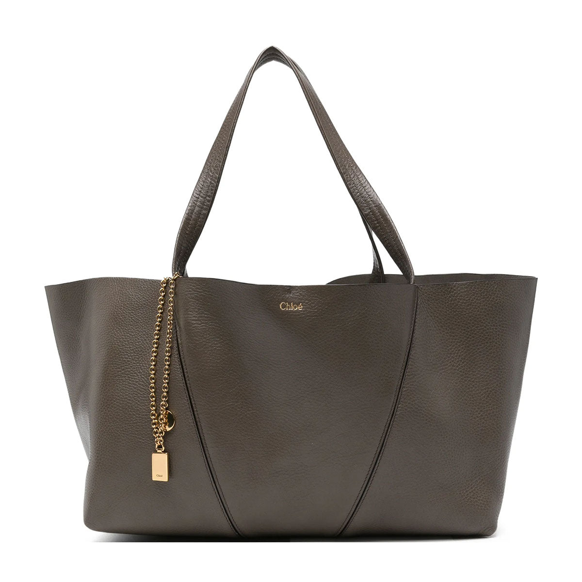 グレインレザー製Chloé Spinイーストウエストトートバッグ