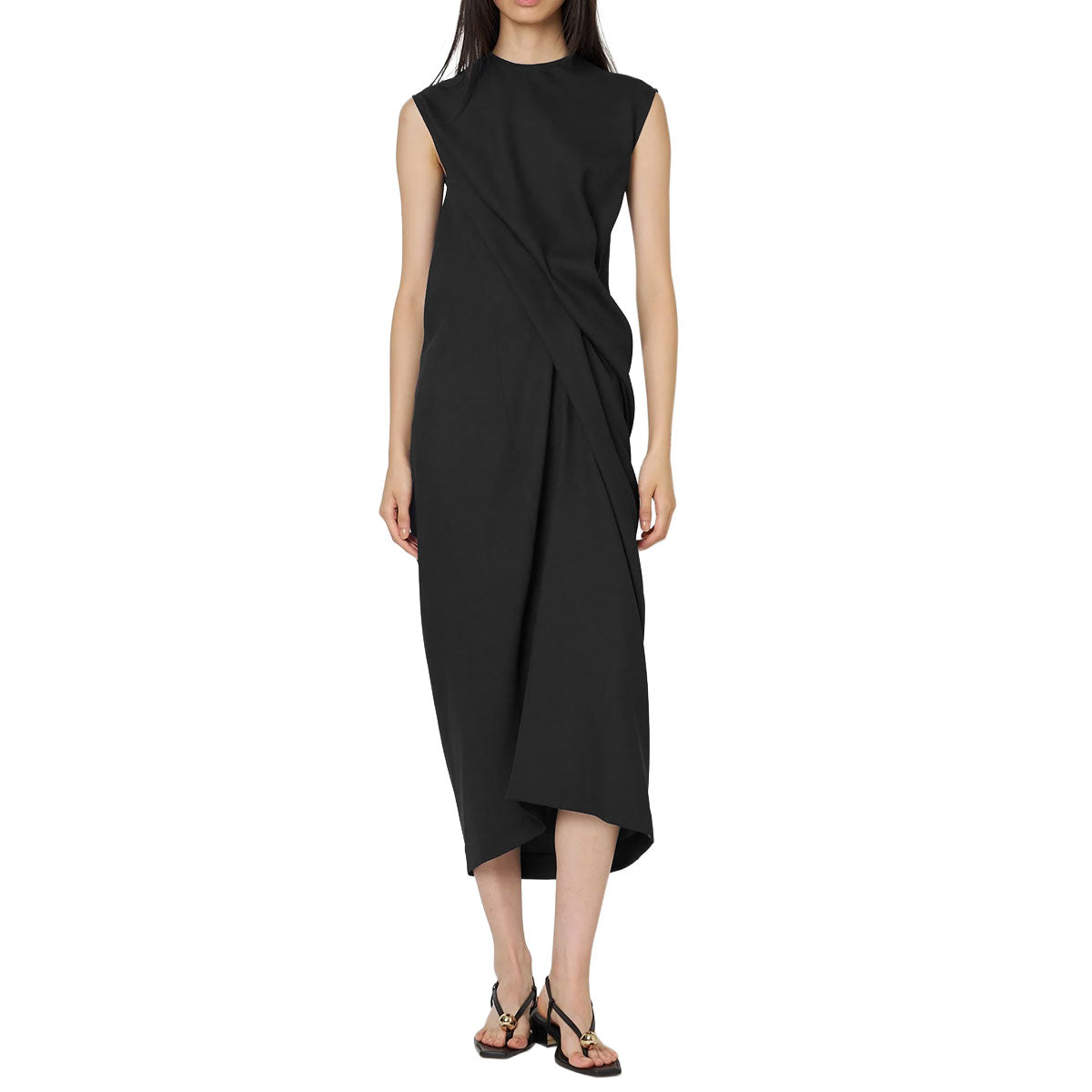 LULEA - SUMMER WOOL DRAPED DRESS