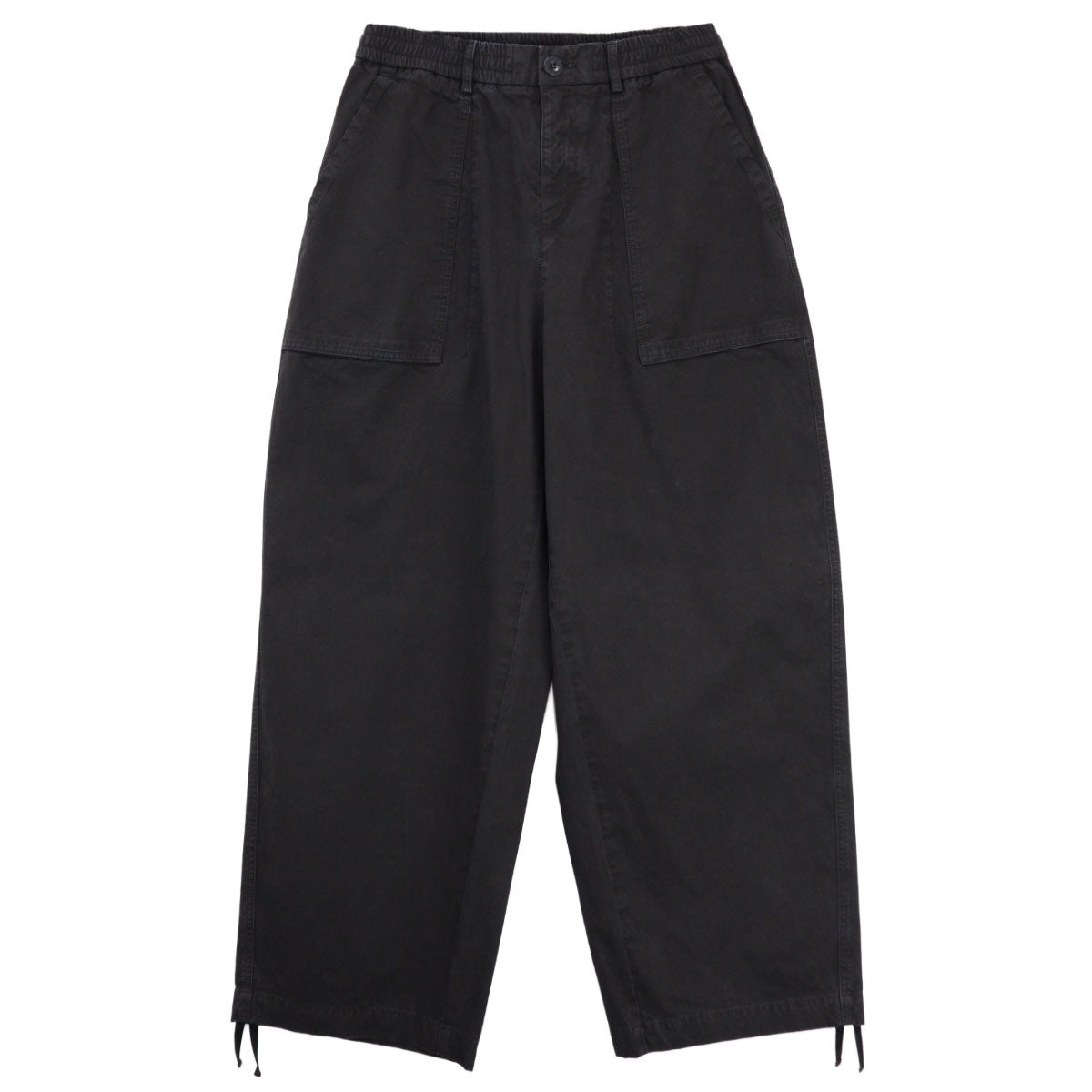 CHUICHI GARMENT DYED COTTON GABARDINE TROUSERS