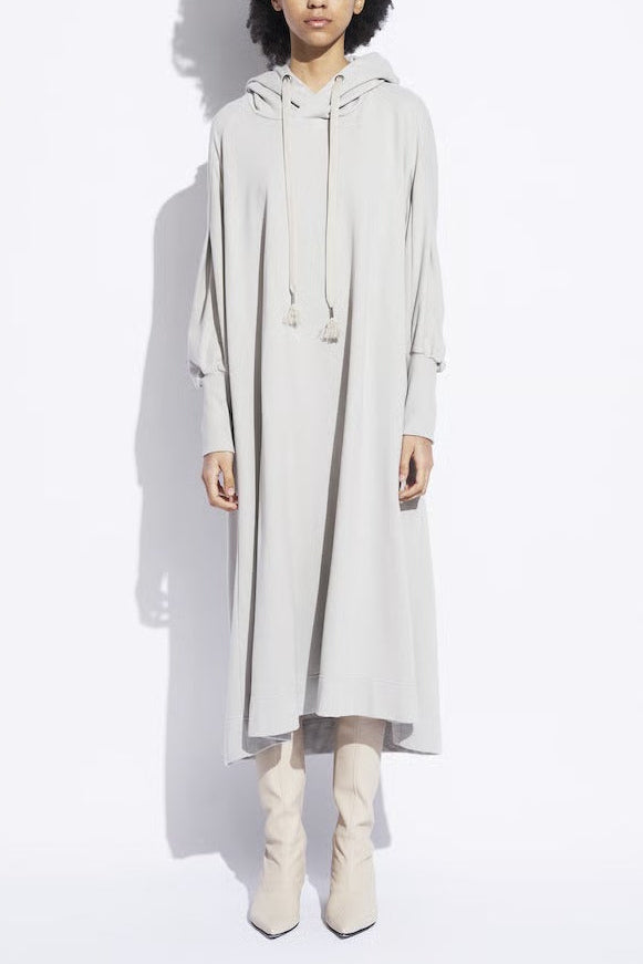 “BASICS” 40/20 Cotton Fleece Hooded Dress