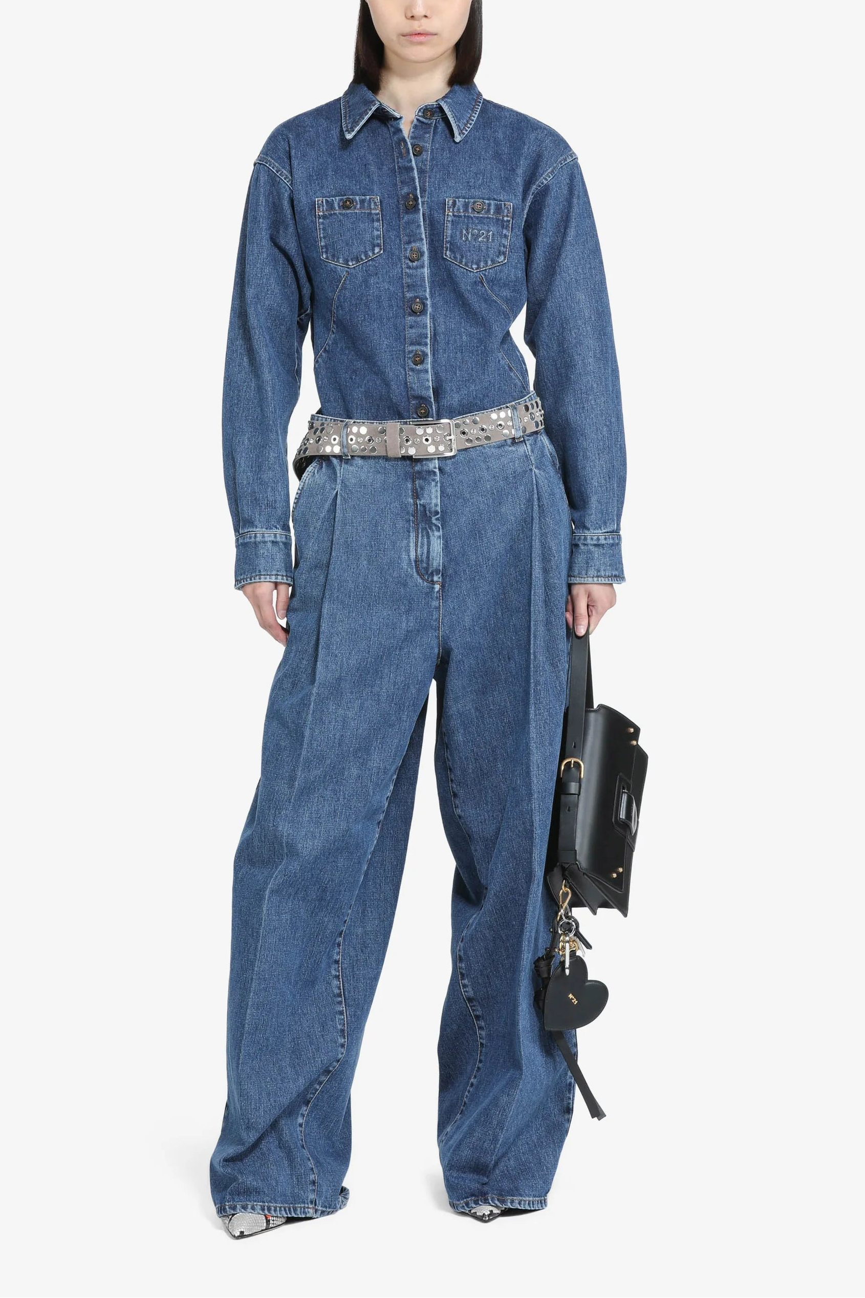 Palazzo denim trousers