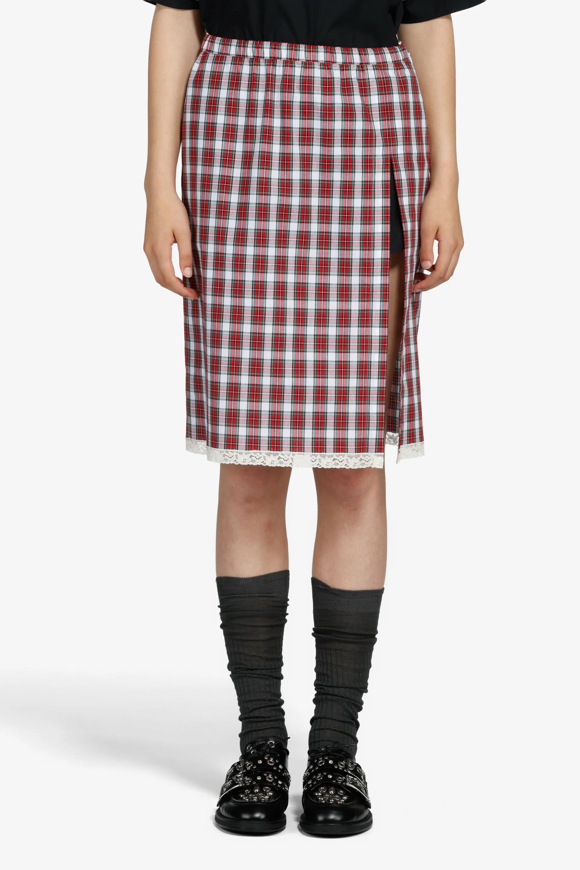Pencil skirt with slit