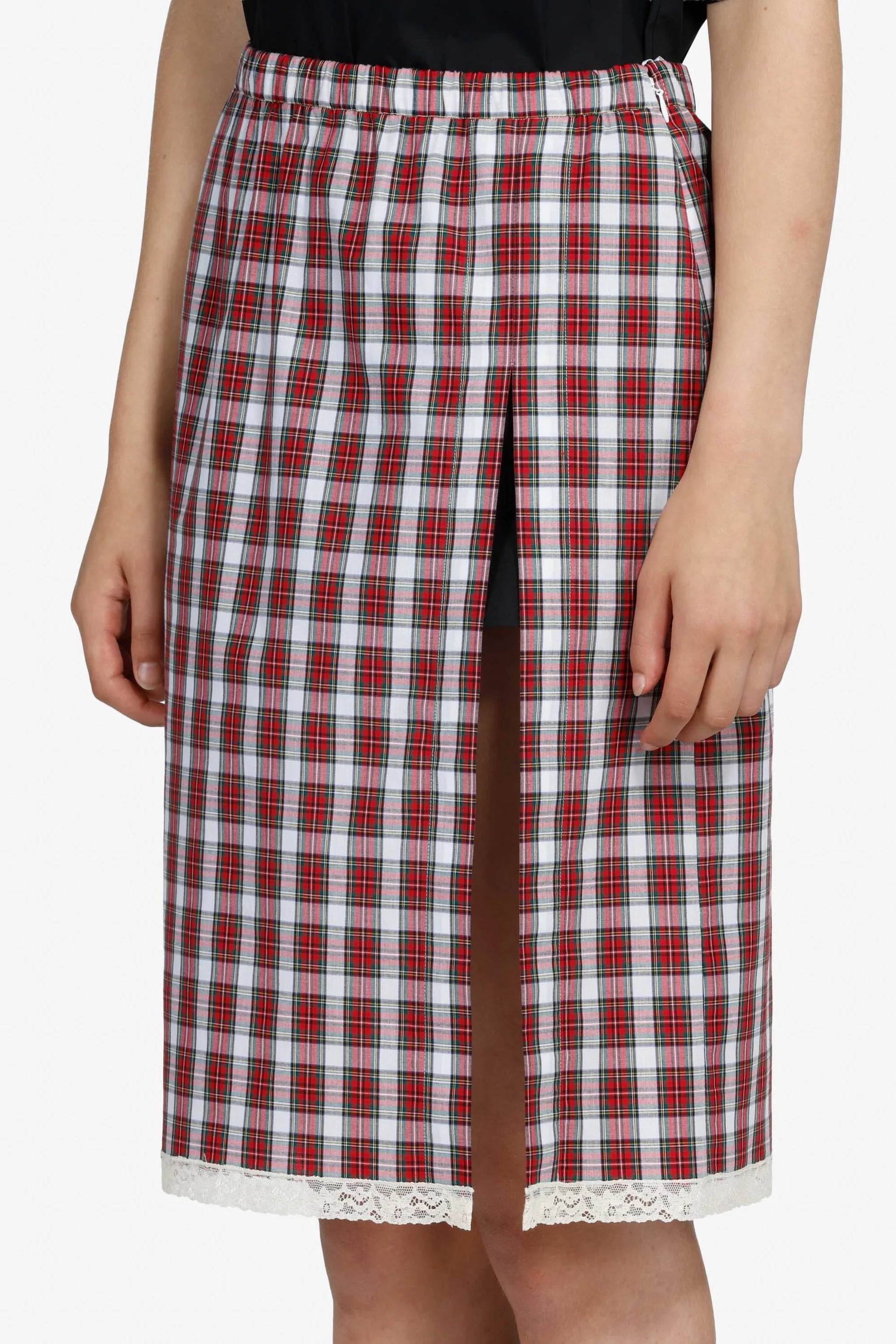 Pencil skirt with slit