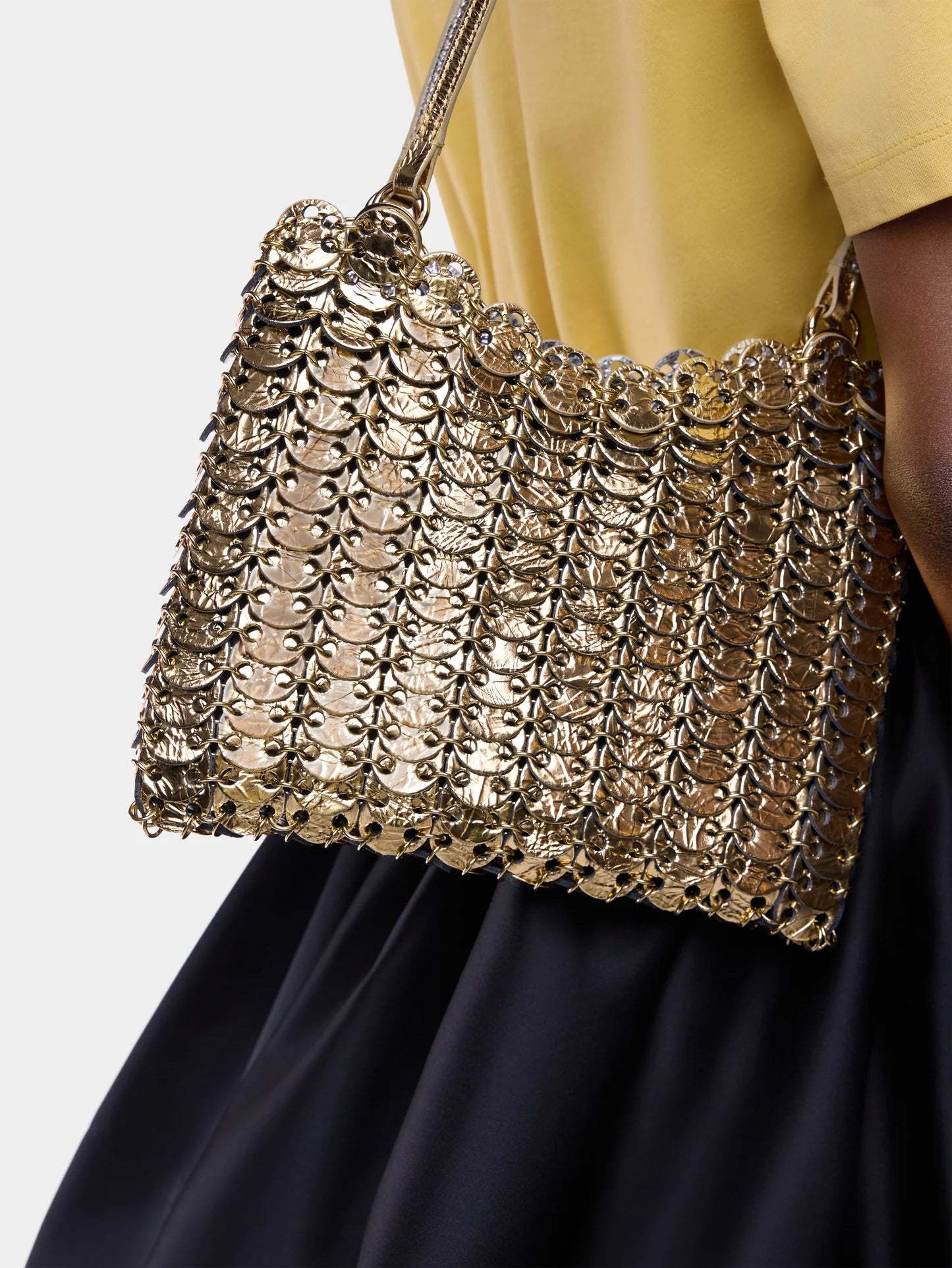 1969 Flip bag in reversible silver and gold leather