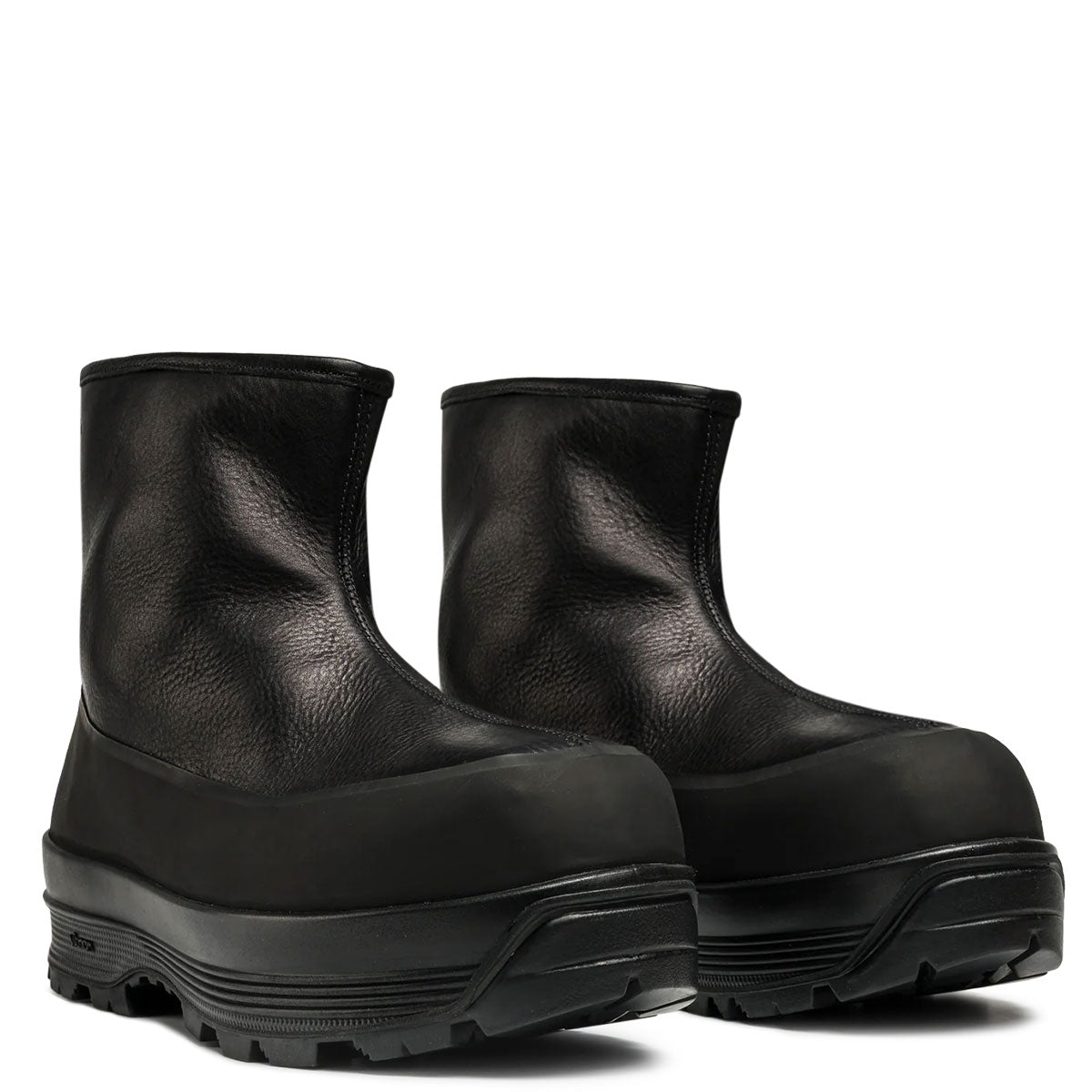 Badia Shearling Black Leather