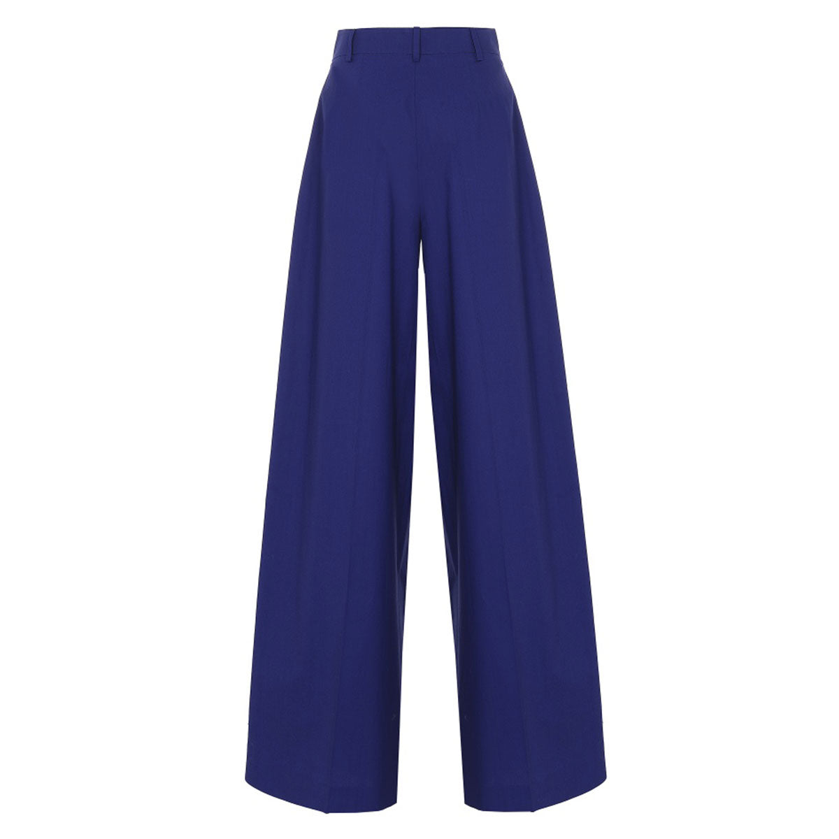 Wide-leg pleated trousers
