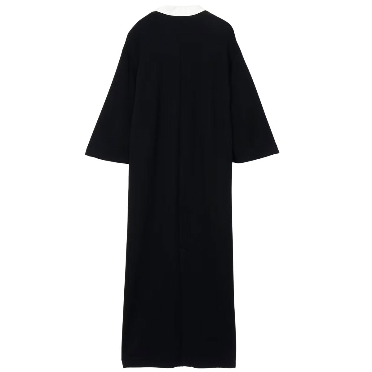 WOOL TERRY RUGBY DETAIL MAXI DRESS