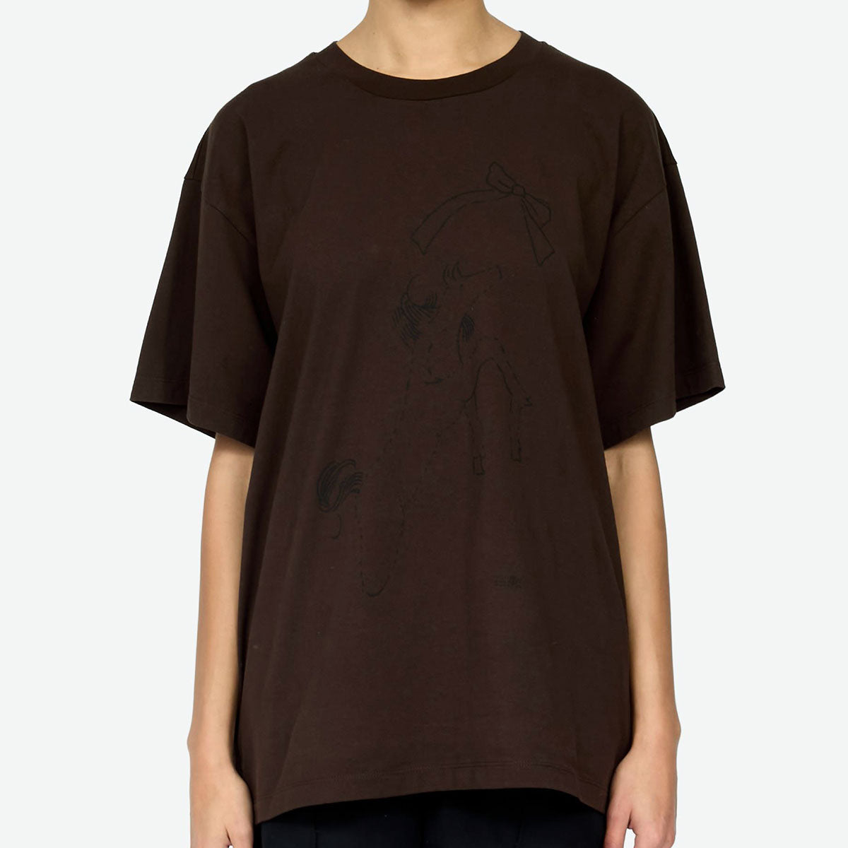 ホースプリント コットンTシャツ