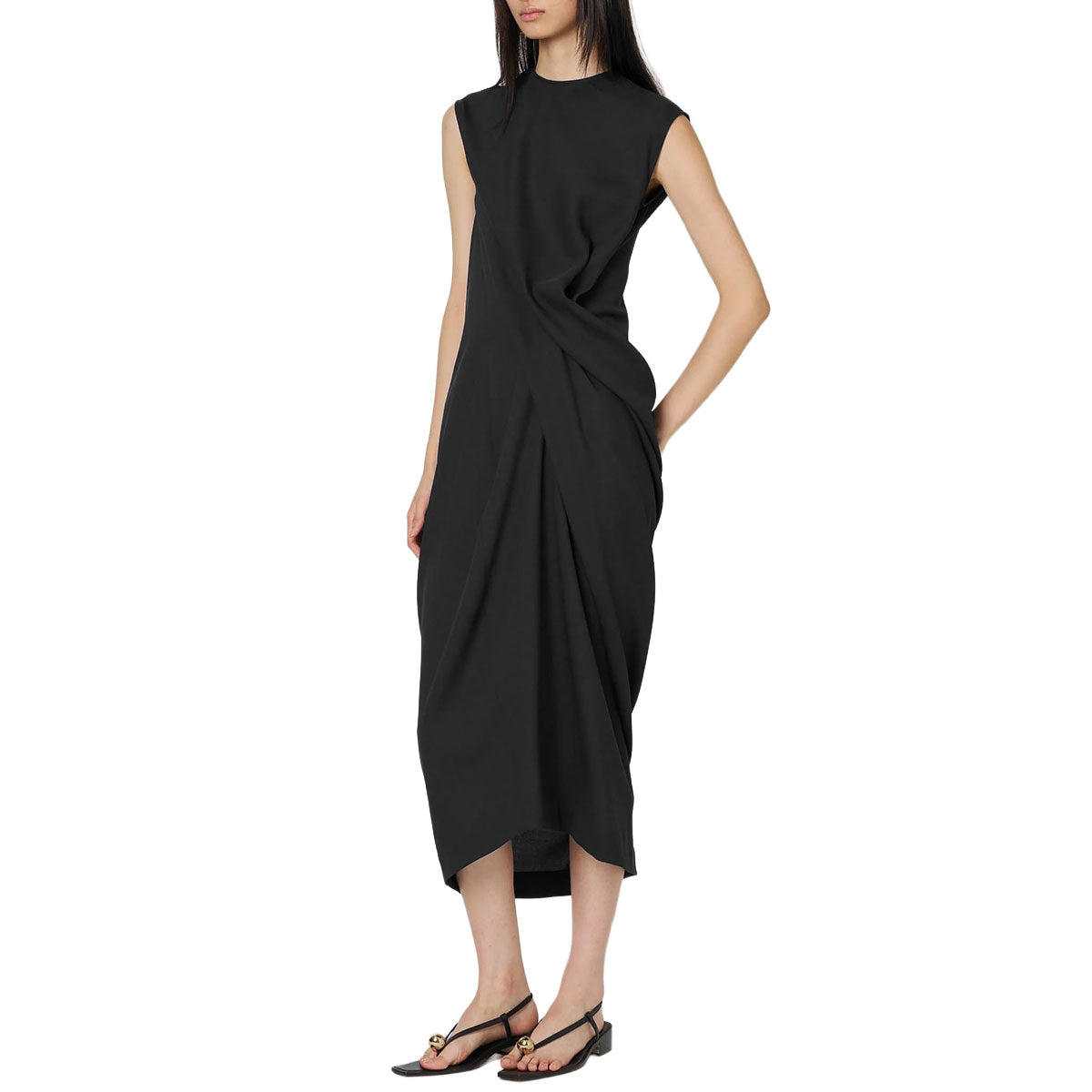 LULEA - SUMMER WOOL DRAPED DRESS