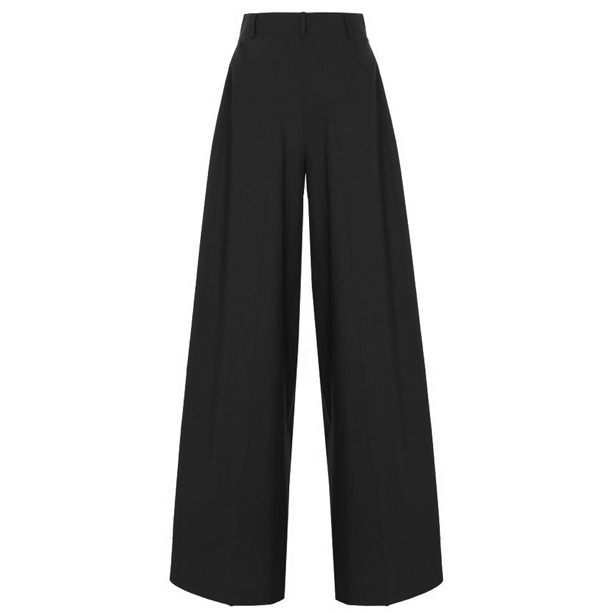 Wide-leg pleated trousers