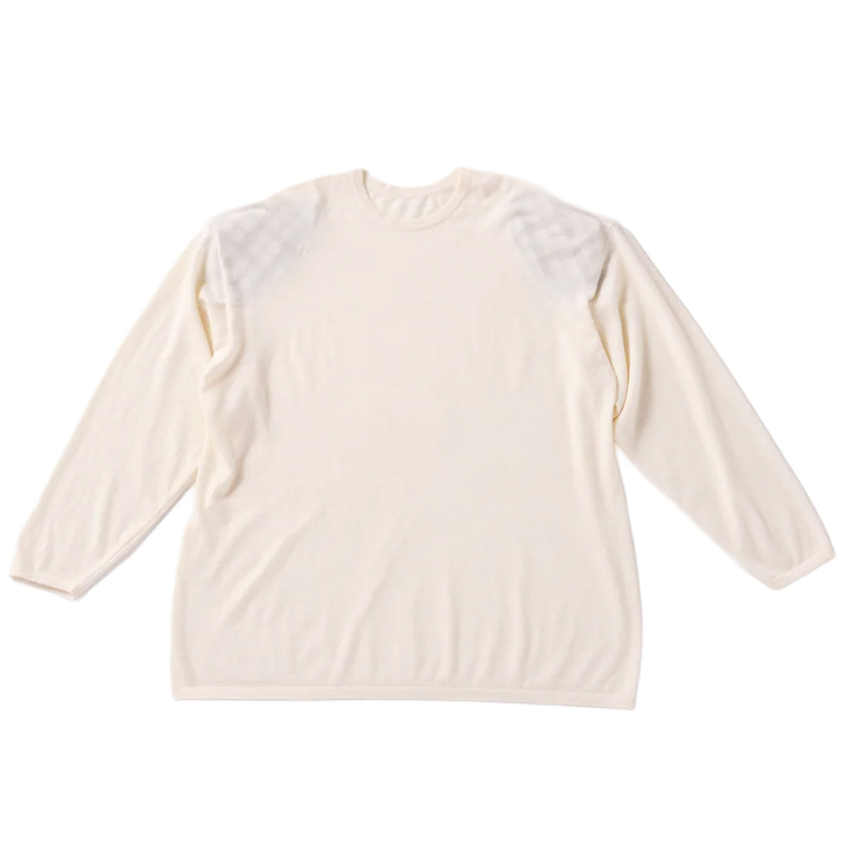 Sheer Long-sleeve tee with shoulder pads