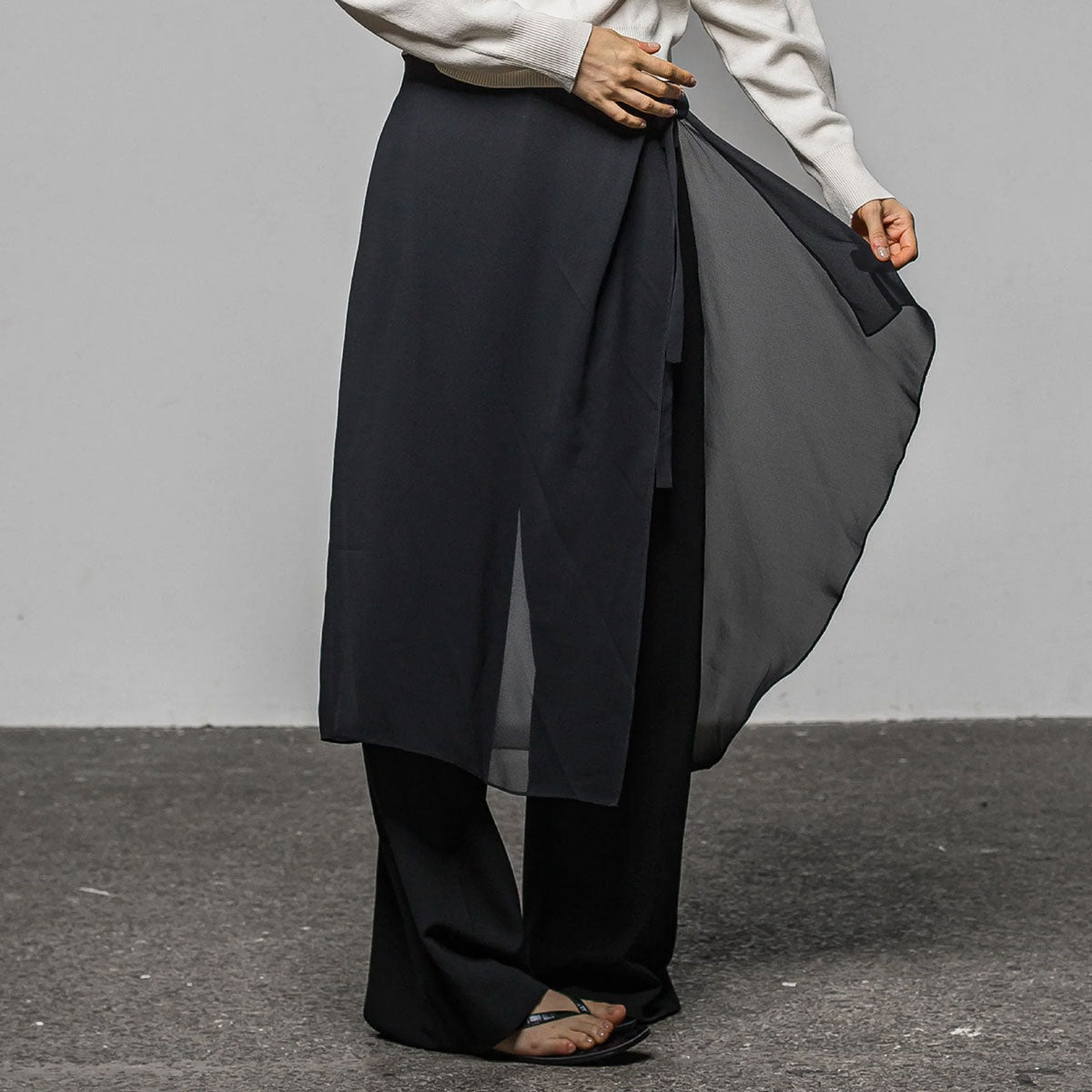Sheer layered pants