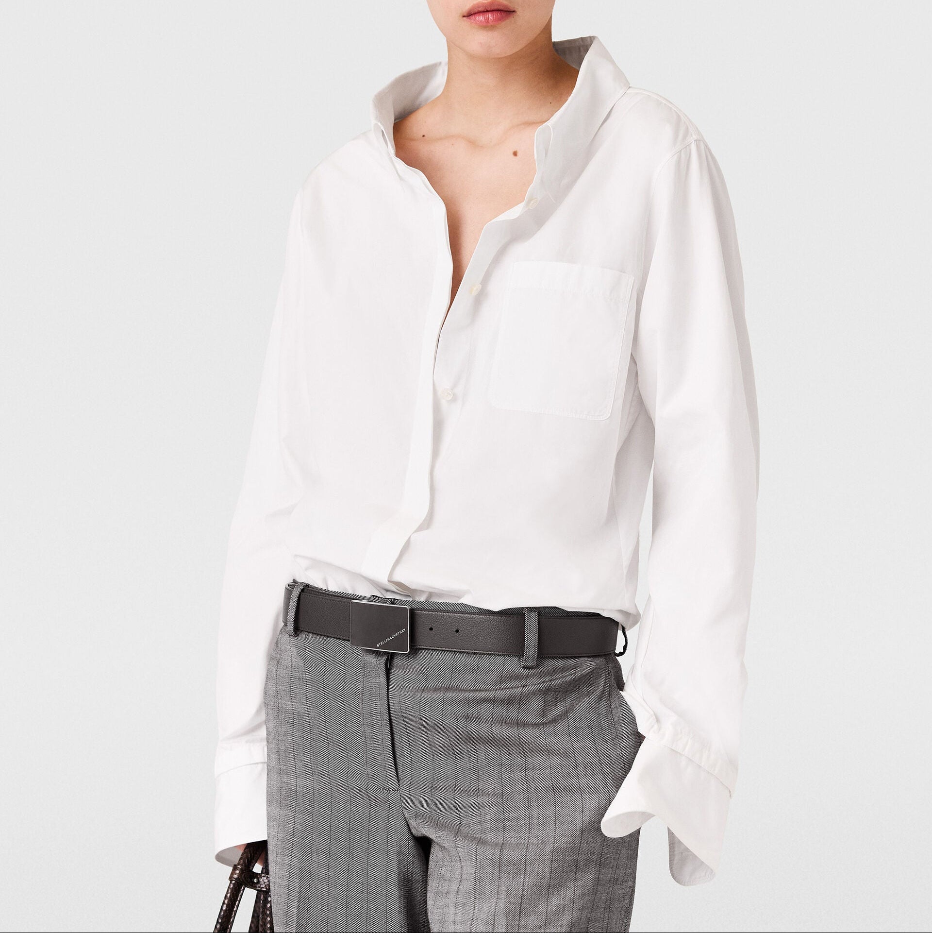 オープン Vネックカラー シャツ