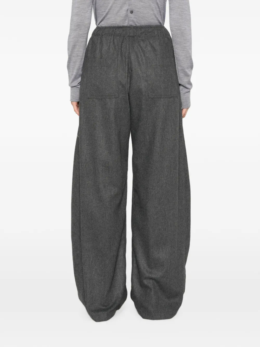 DORA WOOL BLEND FLANNEL TROUSERS