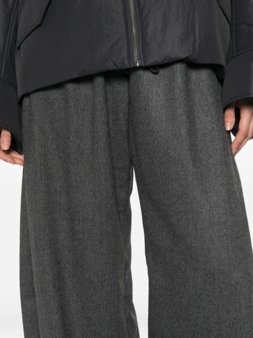 DORA WOOL BLEND FLANNEL TROUSERS