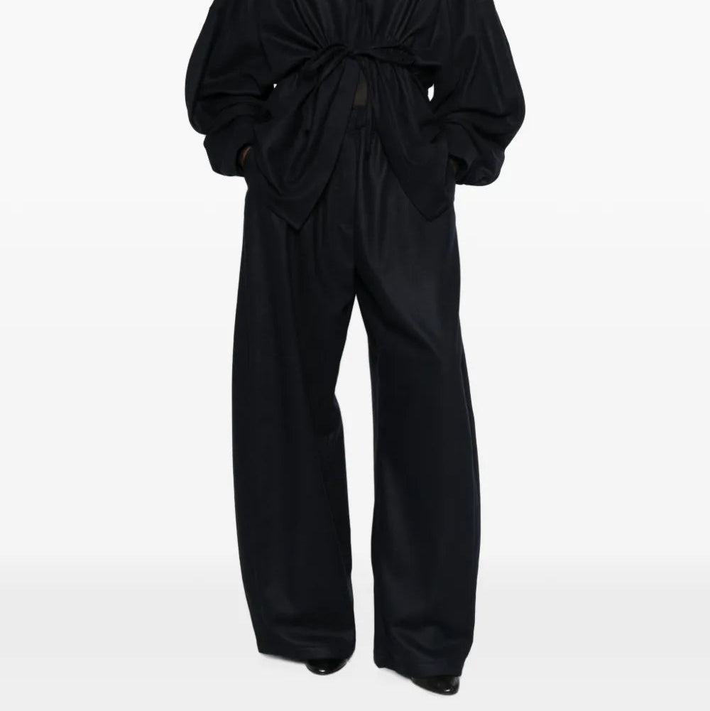 DORA WOOL BLEND FLANNEL TROUSERS