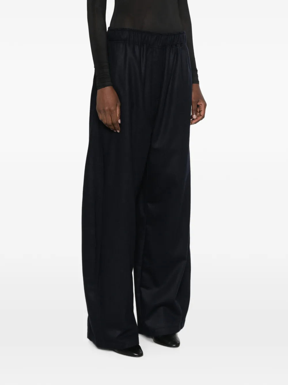 DORA WOOL BLEND FLANNEL TROUSERS