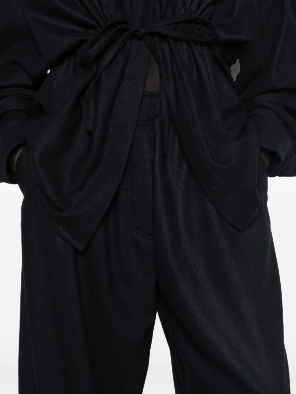 DORA WOOL BLEND FLANNEL TROUSERS